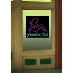 Miller Engineering 8850 HO/O Paradice Club Flashing Neon Window Sign - Your Source for Gaming Essentials* Online