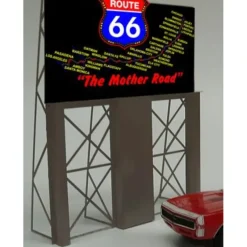 Miller Engineering 5061 HO/O Route 66 Animated Billboard - Your Source for Gaming Essentials* Clearance