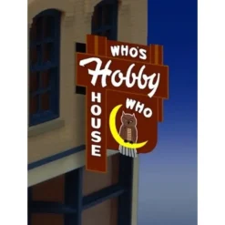 Miller Engineering 881451 HO/O Who's Hobby House Vertical Wall-Mount Billboard - Your Source for Gaming Essentials* Clearance