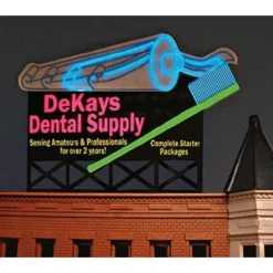Miller Engineering 9882 N Animated Neon Billboard DeKays Dental Supply Medium - Your Source for Gaming Essentials* Outlet