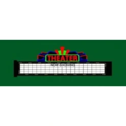 Miller Engineering 1182 N/HO 5.6" x 1.8" Medium Theatre Animated Neon Sign - Your Source for Gaming Essentials* Online