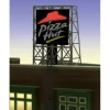 Miller Engineering 338985 N/Z Pizza Flashing Neon Rooftop Billboard Small - Your Source for Gaming Essentials* Discount