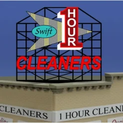 Miller Engineering 881701 O/HO Swift 1 Hour Cleaners Animated Rooftop Billboard - Your Source for Gaming Essentials* Best