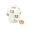 Dice-55mm Jumbo 20-Sided D20 Countdown Dice - Transparent Pearl Gold - Your Source for Gaming Essentials