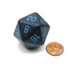 Dice-34mm Large 20-Sided D20 Speckled Chessex Dice, 1 Die - Cobalt - Your Source for Gaming Essentials
