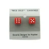 Dice-10mm Post Stud Dice Earrings - Opaque Red with White Pips - Your Source for Gaming Essentials