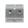 Dice-10mm Post Stud Dice Earrings - Transparent Clear with Black Pips - Your Source for Gaming Essentials