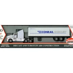 Model Power 18006 1:87 HO Conrail T600 Long Haul w/Box Trailer - Your Source for Gaming Essentials* Outlet