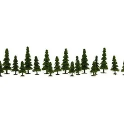 Model Power 1414 Assorted 1:160 Green Pine Trees Assortment 1.77"-3.37" (18) - Your Source for Gaming Essentials* New