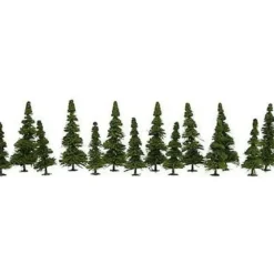 Model Power 1415 Assorted Green Pine Trees (Set of 14) - Your Source for Gaming Essentials* Sale
