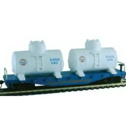 Model Power 98161 HO Gulf 40' Flatcar with Removable Twin Tanks - Your Source for Gaming Essentials* Clearance