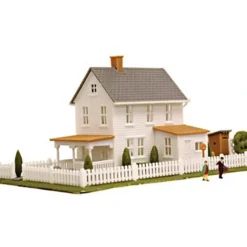 Model Power 2603 N Farm House Buil Up Lighted W/2 Handpainted Figures - Your Source for Gaming Essentials*