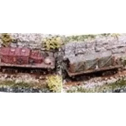 Model Tech Studios JN1035 N Scale Fire Car Gravel Car Dual Pack - Your Source for Gaming Essentials* Clearance