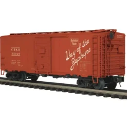 Clearance MTH 20-93585 Chicago Burlington & Quincy 40 AAR Box Car #35020 - Your Source for Gaming Essentials Trains