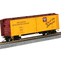 MTH 85-78027 HO Burlington 40'' Steel Sided Reefer Car #74208 - Your Source for Gaming Essentials* Best
