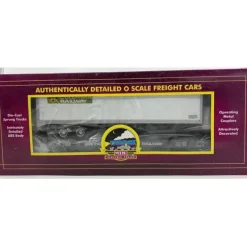 Outlet MTH 20-95119 O British Columbia Railway Flatcar w/ 40' Trailer #7185 - Your Source for Gaming Essentials Trains