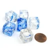 Dice>Nebula 15mm 6 Sided D6 Chessex Dice, 6 Pieces - Dark Blue with White Numbers - Your Source for Gaming Essentials
