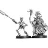 Tabletop Miniatures-Necromancer and Skeletal Guardian #01-233 Classic Ral Partha Fantasy RPG Metal - Your Source for Gaming Essentials