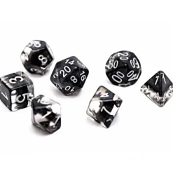 Dice>Neutron Dice 7 Piece Polyhedral DnD Dice Set - Smoke - Your Source for Gaming Essentials