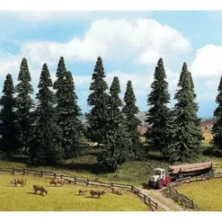 Hot Noch 26322 HO Fir Trees 6.7" to 7.88" (Pack of 10) - Your Source for Gaming Essentials Trains