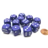 Dice>Opaque 16mm D6 Chessex Dice Block (12 Die) - Purple with White Pips - Your Source for Gaming Essentials