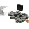 Dice>Opaque 12mm D6 Chessex Dice Block (36 Die) - Dark Grey with Black Pips - Your Source for Gaming Essentials