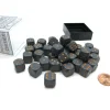 Dice>Opaque 12mm D6 Chessex Dice Block (36 Die) - Dark Grey with Copper Pips - Your Source for Gaming Essentials