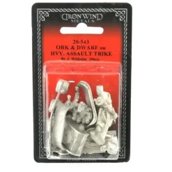 Tabletop Miniatures-Orc and Dwarf on Heavy Assault Trike #20-543 Shadowrun Metal Ral Partha Figure - Your Source for Gaming Essentials