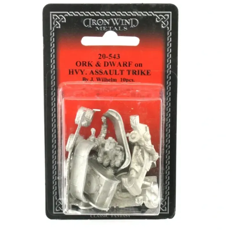 Tabletop Miniatures-Orc and Dwarf on Heavy Assault Trike #20-543 Shadowrun Metal Ral Partha Figure - Your Source for Gaming Essentials