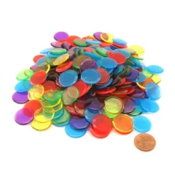 Board Games-Pack of 250 5 Assorted Colors Extra Thick 3/4" 19mm Sorting Chips - Your Source for Gaming Essentials