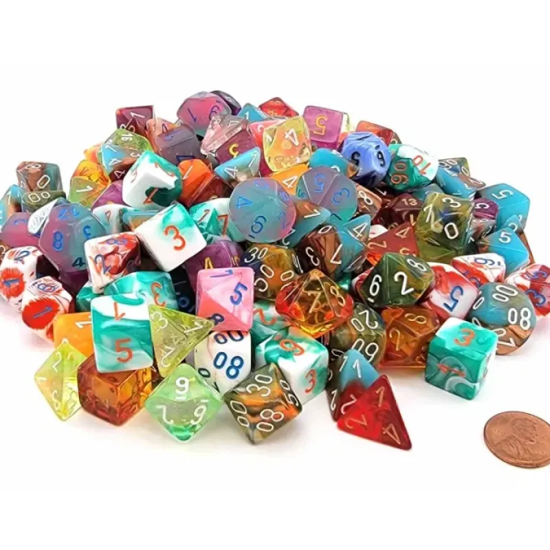 Dice>Pack of 150 Assorted Loose Polyhedral Chessex Lab Dice - Your Source for Gaming Essentials