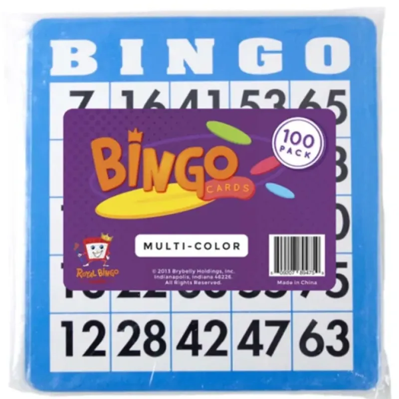 Board Games-Pack of 100 Bingo Cards - 25 Each of Red, Green, Blue, Black - Your Source for Gaming Essentials