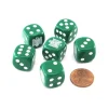 Dice>Pack of 6 Chessex Axis and Allies 16mm D6 Italian Dice - Green with White Pips - Your Source for Gaming Essentials
