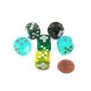 Dice>Pack of 6 Chessex Custom Engraved 16mm D6 Assorted Style Dice - Celtic Cross - Your Source for Gaming Essentials