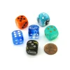 Dice>Pack of 6 Chessex Custom Engraved 16mm D6 Assorted Style Funny Meme Dice - Damn! - Your Source for Gaming Essentials
