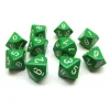 Dice>Pack Of 10 Chessex Opaque D10 Dice - Green with White Numbers - Your Source for Gaming Essentials