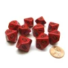Dice>Pack Of 10 Chessex Opaque D10 Dice - Red with Black Numbers - Your Source for Gaming Essentials