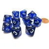 Dice>Pack Of 10 Chessex Translucent 10 Sided D10 Dice - Blue with White Numbers - Your Source for Gaming Essentials