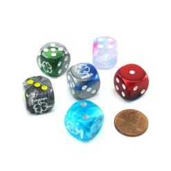 Dice>Pack of 6 Custom Engraved 16mm Assorted Style Funny Meme Dice - Lucky Shamrock - Your Source for Gaming Essentials