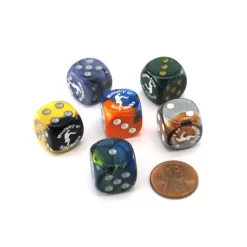 Dice>Pack of 6 Custom Engraved 16mm D6 Assorted Style Funny Meme Dice - Sillywalks - Your Source for Gaming Essentials