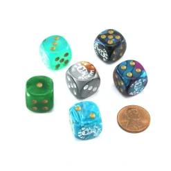 Dice>Pack of 6 Custom Engraved 16mm D6 Assorted Style Funny Meme Dice - It's a Six - Your Source for Gaming Essentials