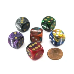 Dice>Pack of 6 Custom Engraved 16mm D6 Assorted Style Funny Meme Dice - Bollocks! - Your Source for Gaming Essentials