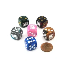 Dice>Pack of 6 Custom 16mm D6 Assorted Style Funny Meme Dice - Nope (Grumpy cat) - Your Source for Gaming Essentials