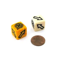 Dice>Pack of 2 Custom Scatter Dice with Directional Arrows and Symbols (Styles Vary) - Your Source for Gaming Essentials