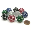 Dice>Pack of 10 D20 Glitter 20-Sided Dice - Assorted Colors - Your Source for Gaming Essentials