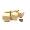 Dice>Pack of 6 D6 Large Jumbo 30mm Rounded Blank Wooden Dice - 'Light' Wood - Your Source for Gaming Essentials