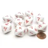 Dice>Pack of 10 D10 20mm Japanese and Chinese Word Number Dice 1 to 10 - White w/ Red - Your Source for Gaming Essentials