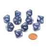 Dice>Pack of 10 D10 16mm Koplow Games Glitter Dice - Blue - Your Source for Gaming Essentials