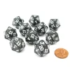 Dice>Pack of 10 D20 20mm Koplow Games Pearl Dice - Charcoal - Your Source for Gaming Essentials