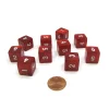 Dice>Pack of 10 D6 16mm Koplow Games Pearl Numbered Dice - Red - Your Source for Gaming Essentials